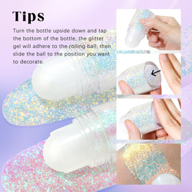HOSAILY Roll-on Holographic Body Glitter Gel Sparkling Blue packaging