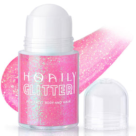 HOSAILY Roll-on Holographic Pink Body Glitter Gel front view