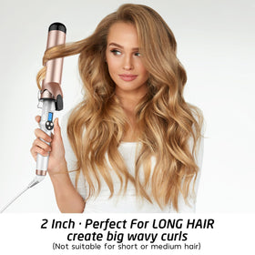 Hoson 2 Inch Curling Iron side view showcasing the ceramic barrel