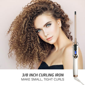 Hoson curling iron barrel close-up showcasing tourmaline ceramic