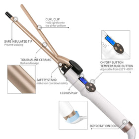 Hoson curling iron included glove for safe styling