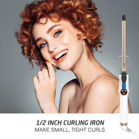Hoson Curling Iron side view showcasing the insulated wand tip