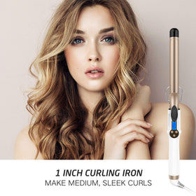 Hoson Curling Iron side view showcasing the long barrel