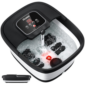 HOSPAN Collapsible Foot Spa front view with water and bubbles