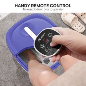 HOSPAN Electric Foot Spa showing temperature control feature