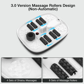 HOSPAN Foot Spa showing the massage roller design