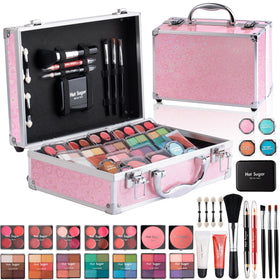 Hot Sugar Makeup Kit for Teenager Girls front view with pink case
