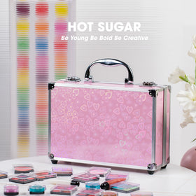 Hot Sugar Makeup Kit packaging with pink love theme
