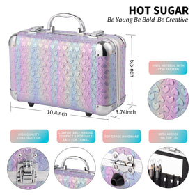 Hot Sugar makeup set contents including eye shadows and lipsticks