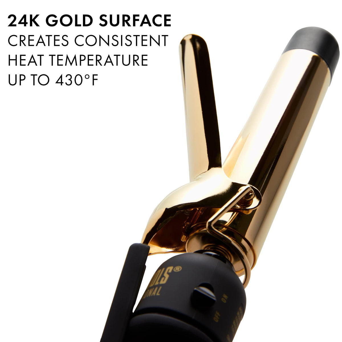 HOT TOOLS 24K Gold Curling Iron with heat settings