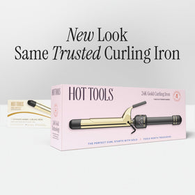 HOT TOOLS 24K Gold Curling Iron with tousled curls