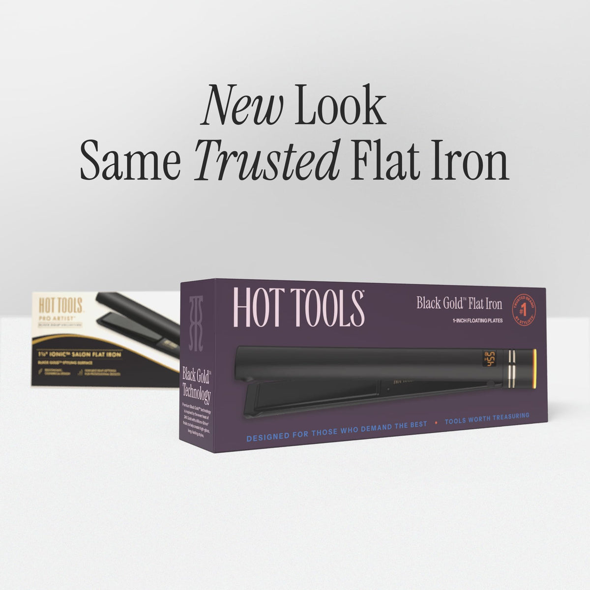 HOT TOOLS Black Gold Flat Iron lifestyle scene