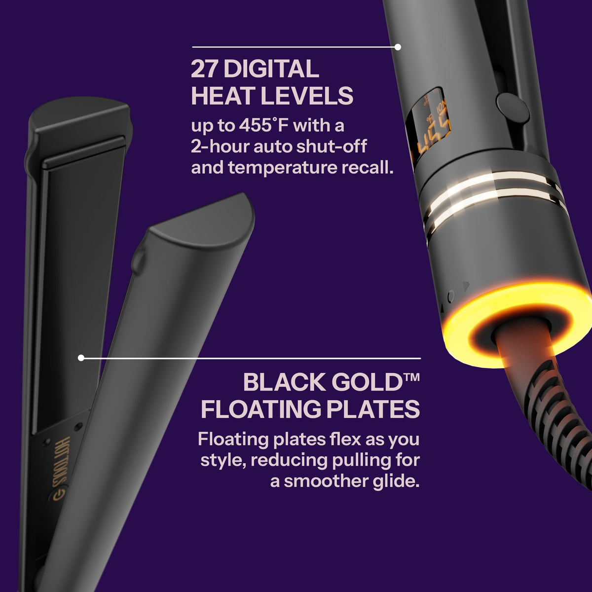 HOT TOOLS Black Gold Flat Iron packaging