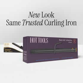 HOT TOOLS Curling Iron close-up of Black Gold styling surface