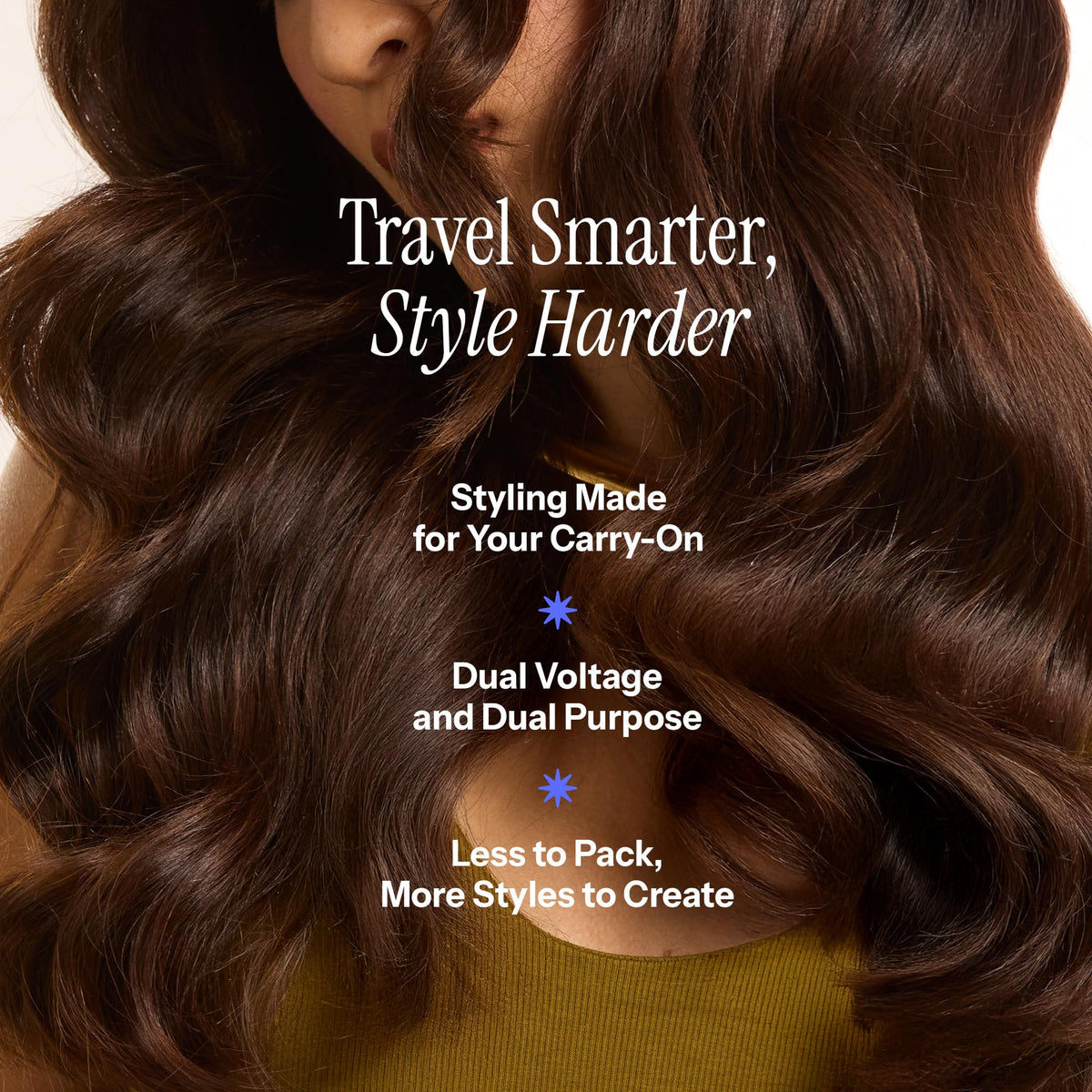 HOT TOOLS CurlStraight Styler in use on long hair