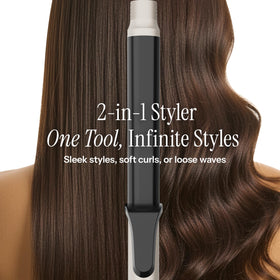 HOT TOOLS CurlStraight Styler showing the Black Gold Styling Surface