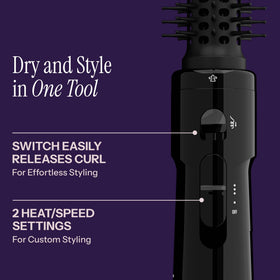 HOT TOOLS Pro Artist 1.5 inch Hot Air Styling Brush handle close-up