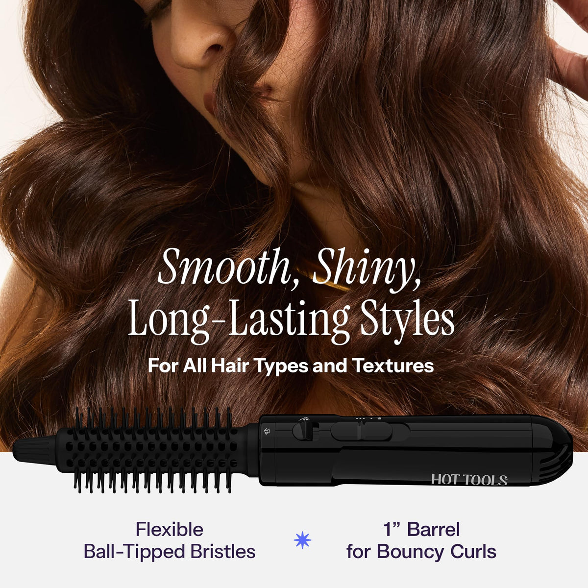 HOT TOOLS Pro Artist 1.5 inch Hot Air Styling Brush with flexible bristles