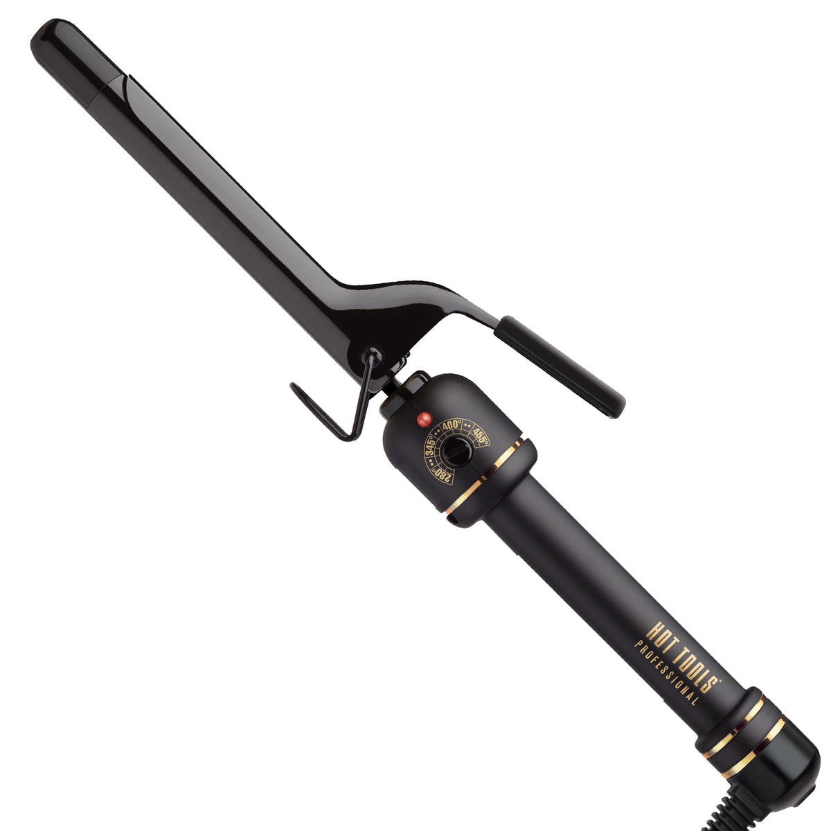 HOT TOOLS Pro Artist 3/4" Curling Iron front view with Black Gold finish