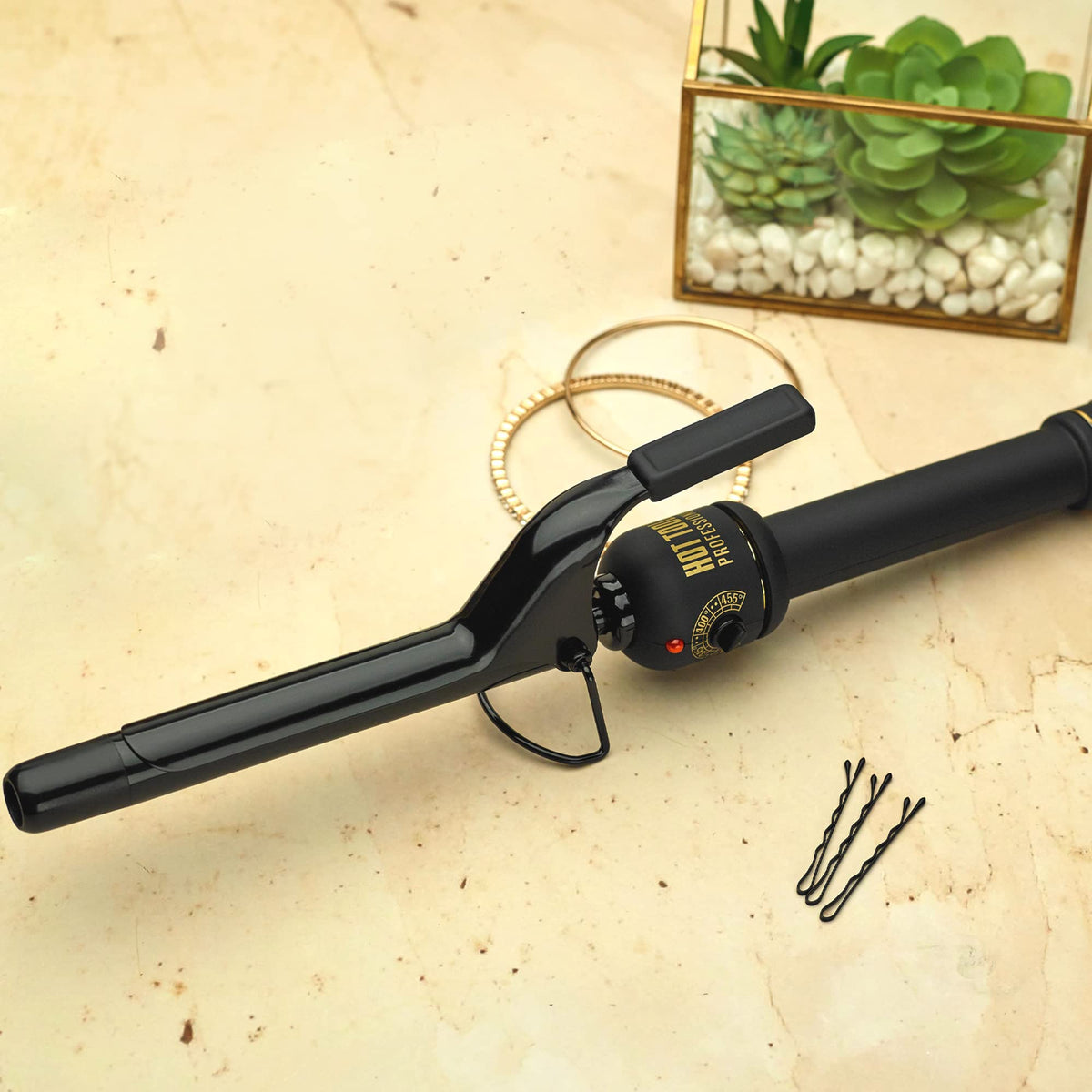 HOT TOOLS Pro Artist Curling Iron showing professional swivel cord