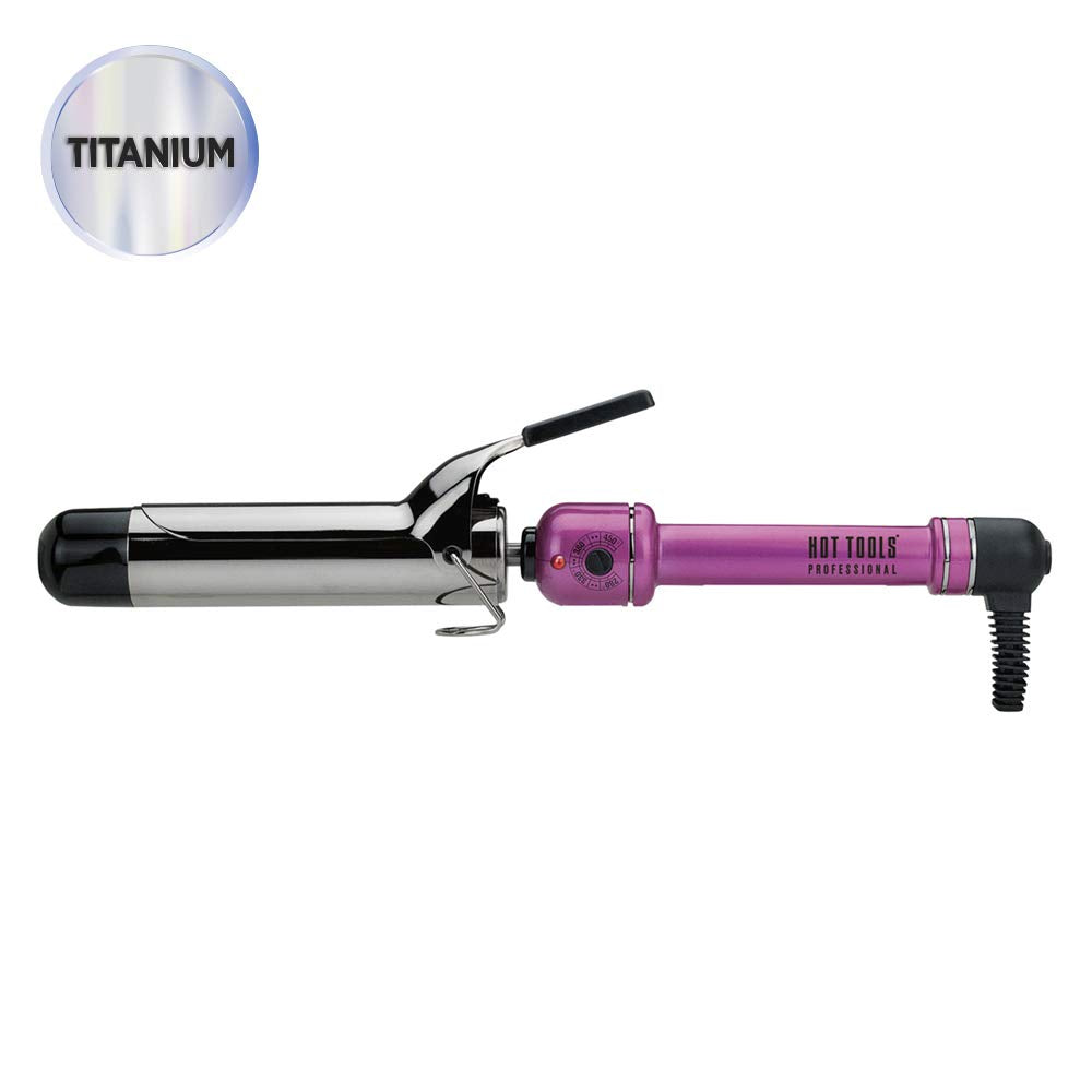 HOT TOOLS Titanium Curling Iron side view with control dial