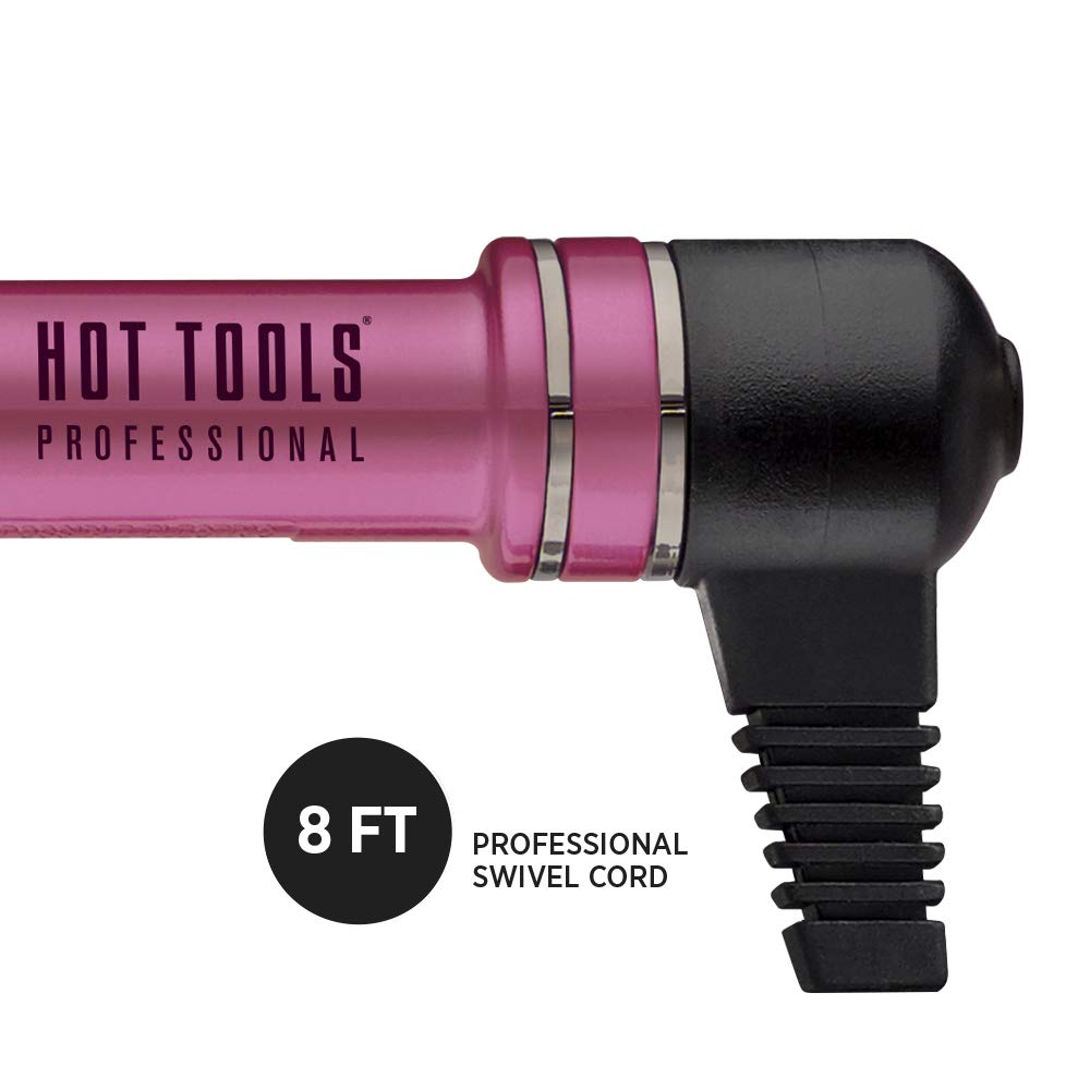 HOT TOOLS Titanium Curling Iron with 8ft swivel cord