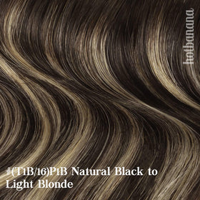 hotbanana 22 Inch Clip in Hair Extensions Balayage Ombre close-up of clips