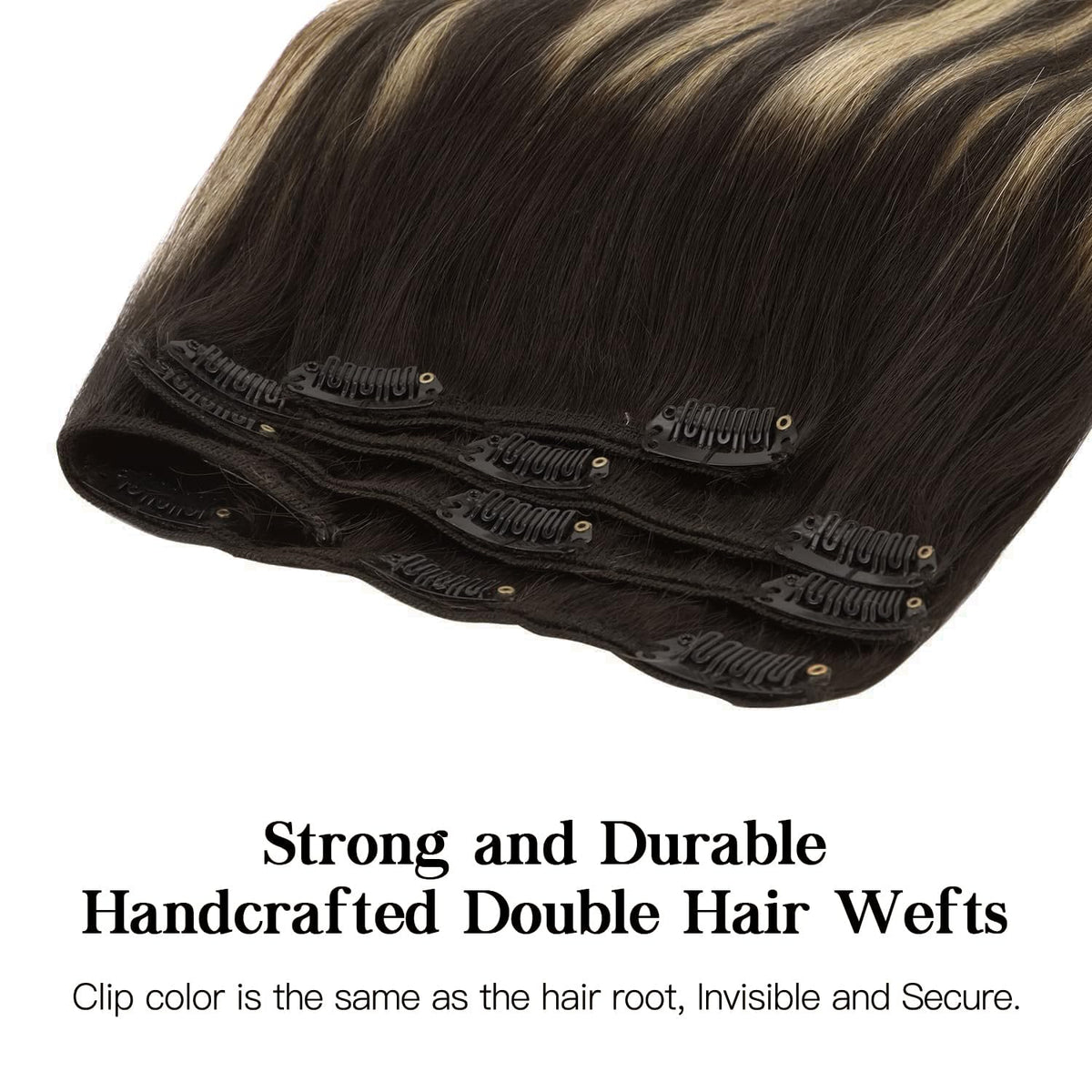 hotbanana 22 Inch Clip in Hair Extensions Balayage Ombre different lengths