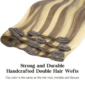 hotbanana 22 Inch Clip In Hair Extensions showing colour blend