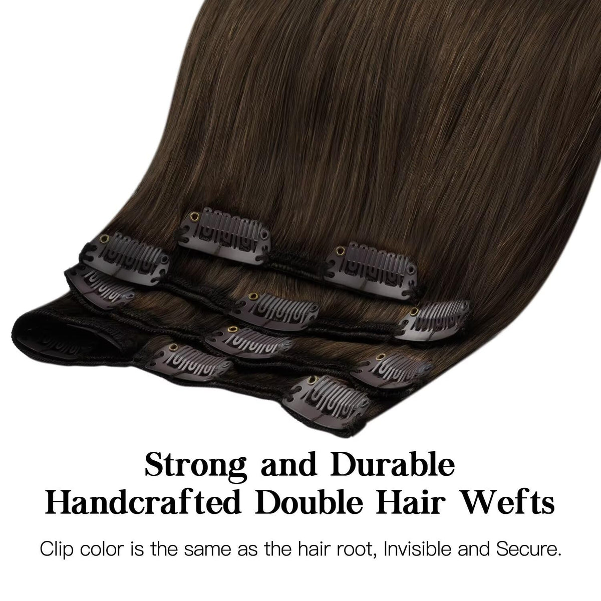 hotbanana Clip in Extensions Light Ash Brown on a model