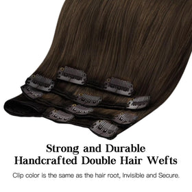 hotbanana Clip in Extensions Light Ash Brown on a model
