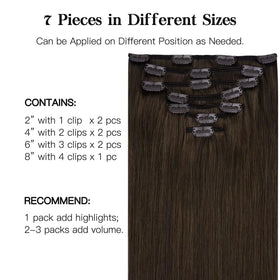 hotbanana Clip in Extensions showing the stainless steel clips