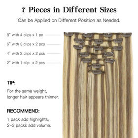 hotbanana Clip In Hair Extensions close-up of clips