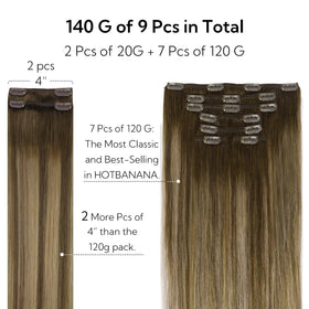 hotbanana clip in hair extensions close-up of stainless steel clips