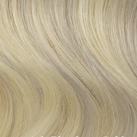 hotbanana Clip in Hair Extensions in Ash Blonde with natural hair