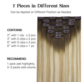 hotbanana Clip in Hair Extensions in packaging