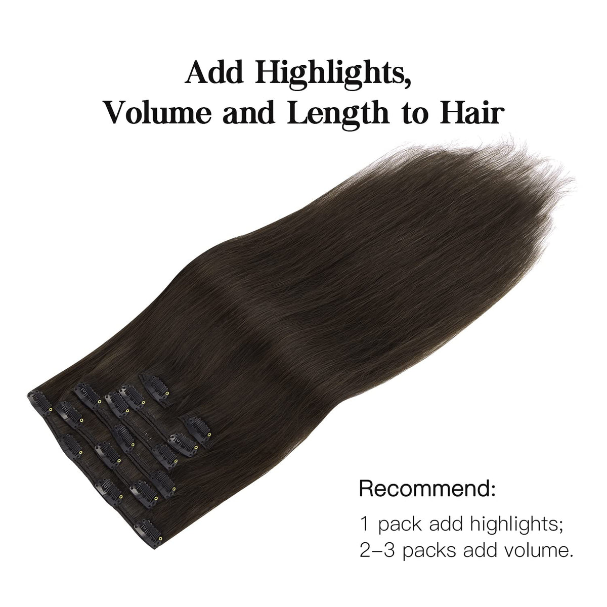 hotbanana Clip in Hair Extensions laid flat for display