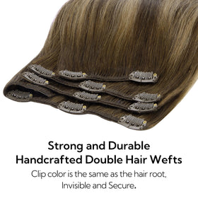 hotbanana Clip in Hair Extensions showing colour variation