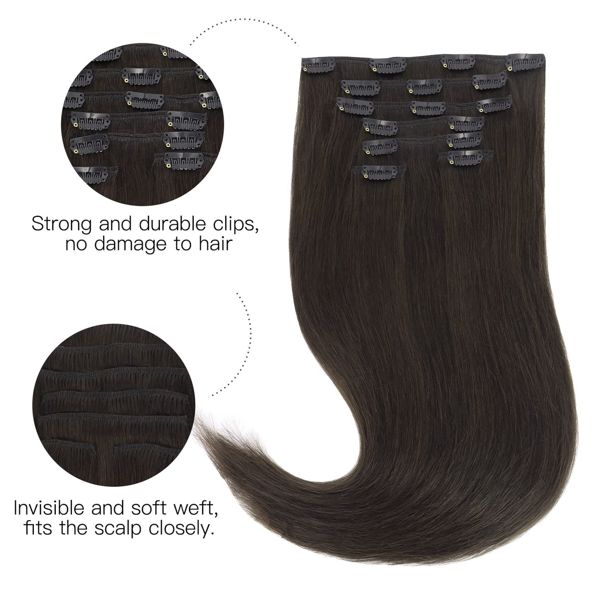 hotbanana Human Hair Clip in Extensions packaging