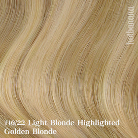 hotbanana Human Hair Clip in Hair Extensions 16 Inch displayed on model