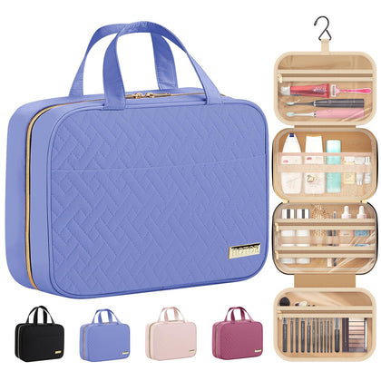 HOTOR Hanging Travel Toiletry Bag Aegean-Blue front view