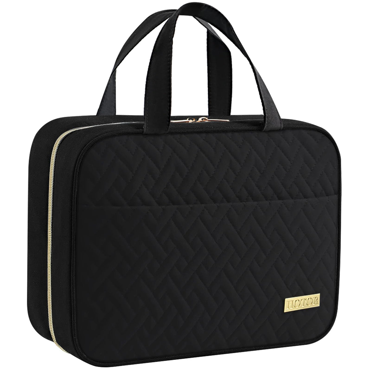 HOTOR Hanging Travel Toiletry Bag front view in black