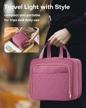 HOTOR Hanging Travel Toiletry Bag top handle detail