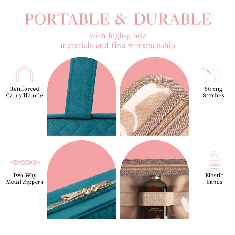 HOTOR Hanging Travel Toiletry Bag with grab handle