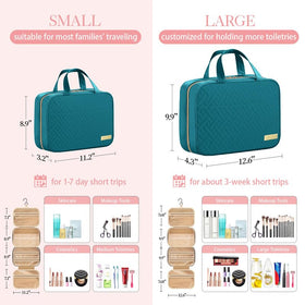 HOTOR Hanging Travel Toiletry Bag with toiletries inside