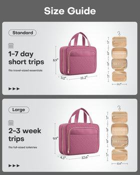 HOTOR Hanging Travel Toiletry Bag with transparent pockets