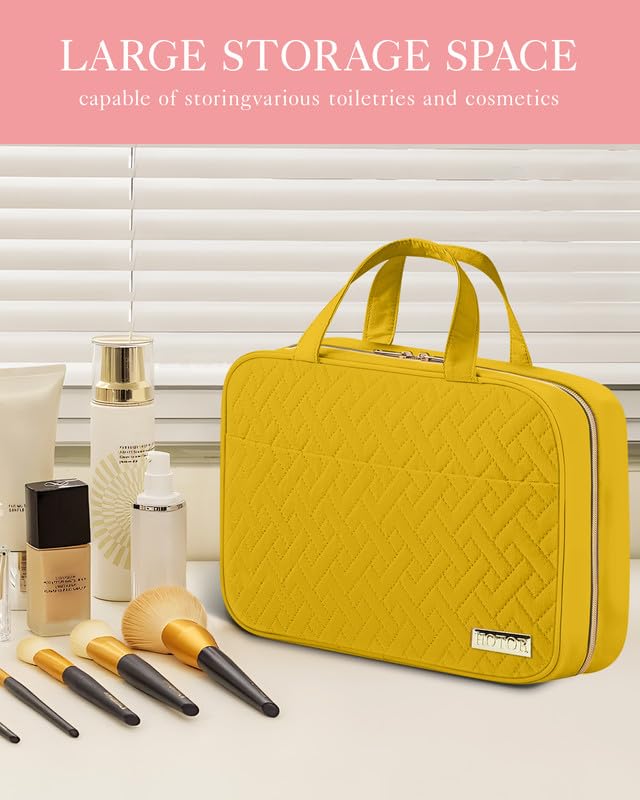 HOTOR toiletry bag opened showing compartments and storage