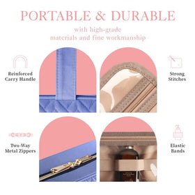 HOTOR Toiletry Bag with waterproof PVC pockets