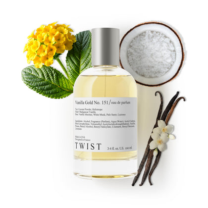 HOUSE OF TWIST Twist Vanilla Gold No. 151 Perfume 408g front view