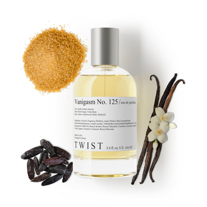 HOUSE OF TWIST Vanigasm No. 125 Eau de Parfum bottle front view